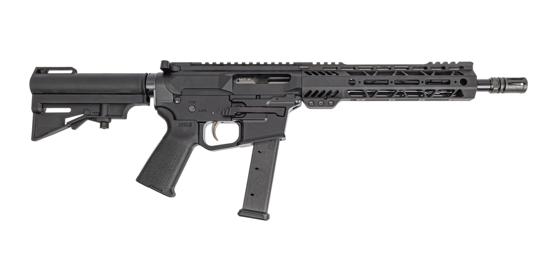 PSA Gen4 10.5" 9mm 1/10 9" Lightweight M-Lok MOE EPT HAR-15 Pistol, Black
