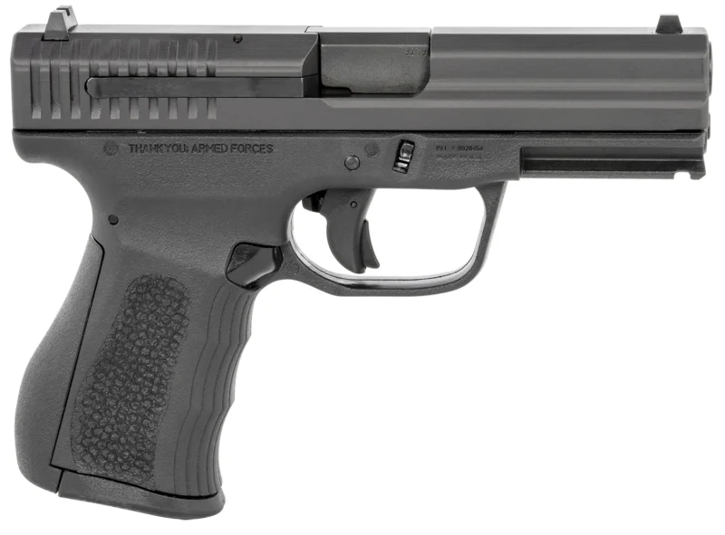 FMK G9C1G2BSS 9C1 G2 9mm Luger 14+1 4" Black Stainless Steel Barrel, Black Serrated Carbon Steel Slide, Black Polymer Frame w/Picatinny Rail, Black Backstrap Grip