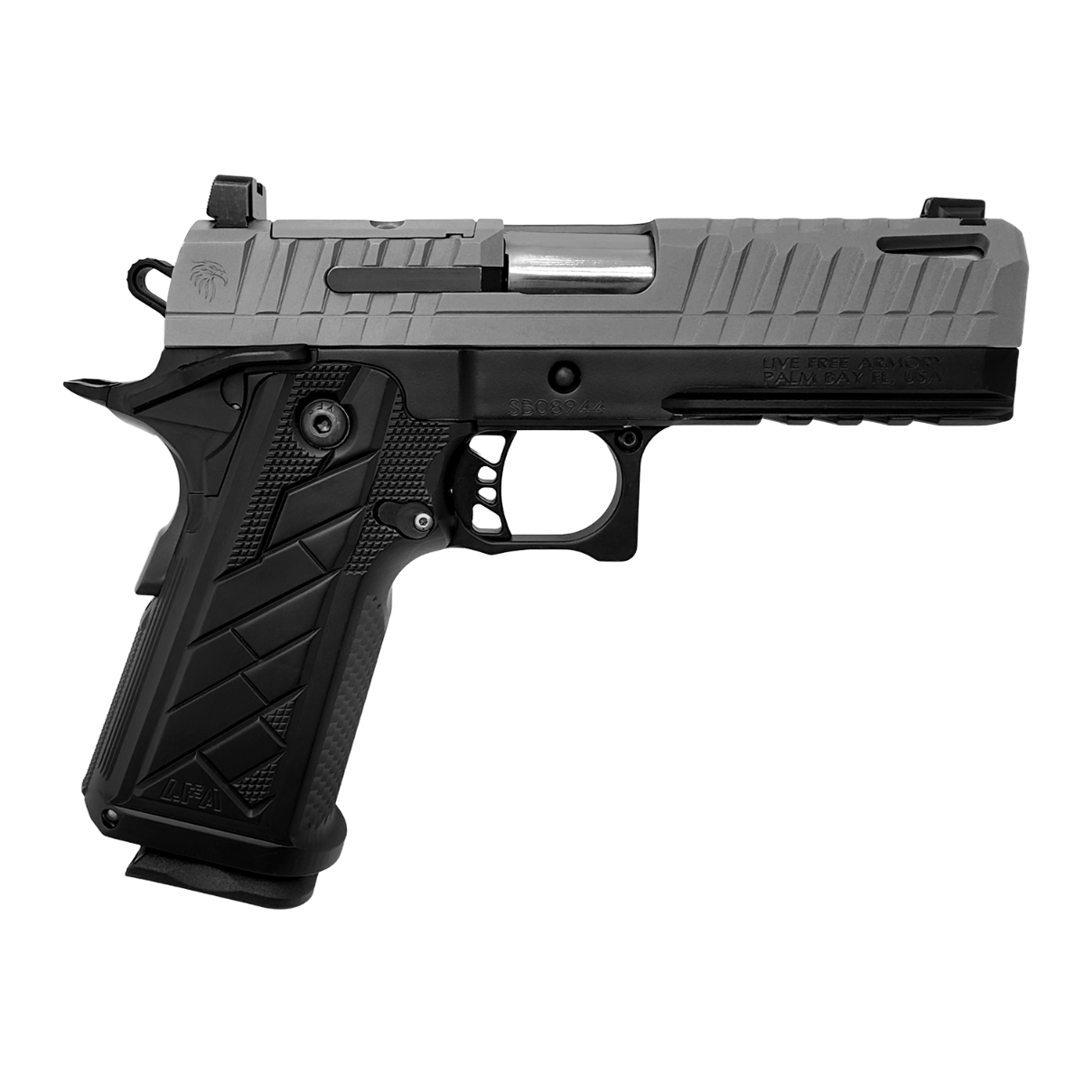 LFA Apollo 11 V2 Compact 4.15" 9mm 18rd Pistol - 2-Tone Gray