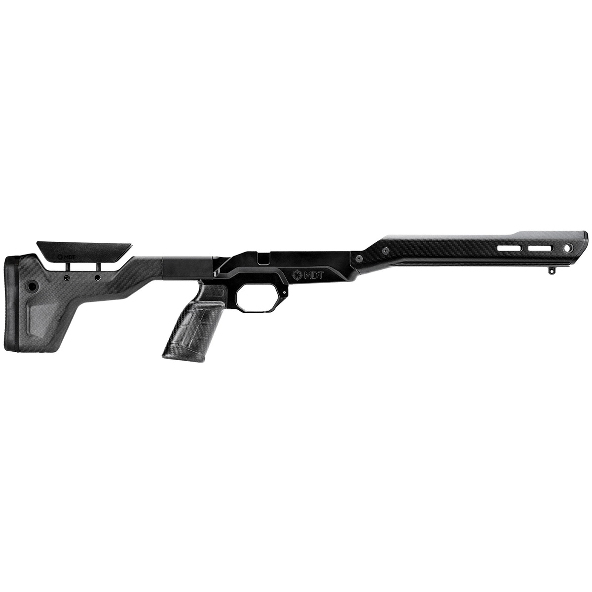 MDT HNT26 Black Carbon Fiber Rifle Chassis System Fits Remington 700 - Advanced Lightweight Chassis for Tactical and Precision Shooting - 106131-BCF