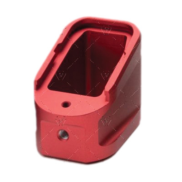 Strike Industries Extended Magazine Plate for Glock G22 - Red Enhanced Capacity - EMP-AL-G17RED