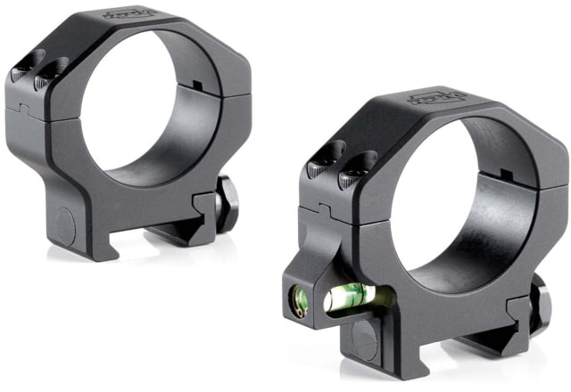 Rubicon Precision Manufacturing 34mm Riflescope Rings w/Co-Linear Bubble Level Medium - 1.00in Set of 2 Black