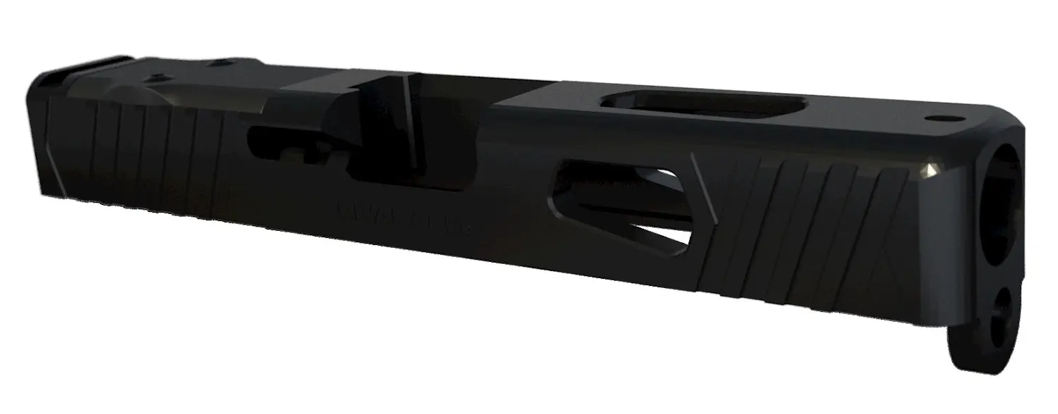 Rival Arms RA10G205A Precision Slide A1 Docter Cut Black QPQ Case Hardened 17-4 Stainless Steel for Glock 19 Gen3