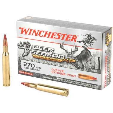 Winchester Deer Season 270 Win 130 Grain Copper Extreme Point Lead Free