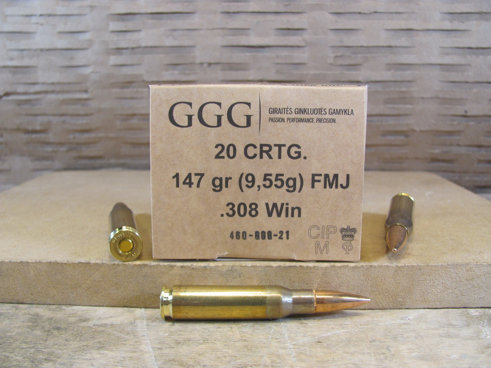 600 Round Case – 308 Win 147 Grain FMJ GPX11 Spec Ammo Made in Lithuania by GGG – MFG Date 2021