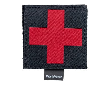 Blackhawk Red Cross Medic ID Patch, 2-1/2" W x 2-1/2" H, Black - 90RC00BK