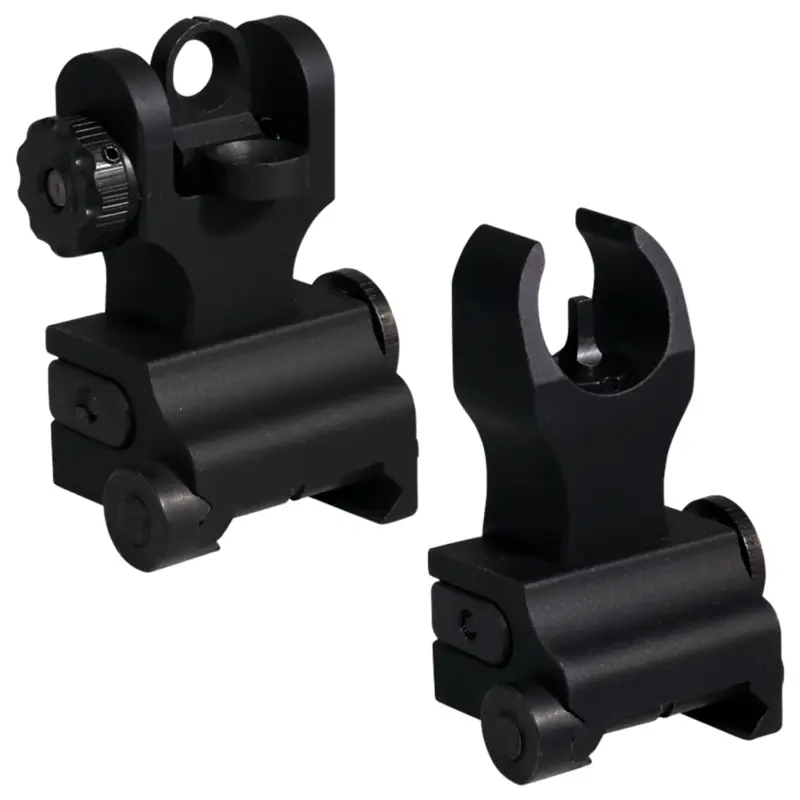 Samson QFHKA2PKG Quick Flip Folding Sights Front(HK) Rear (A2) Black Anodized for AR-15