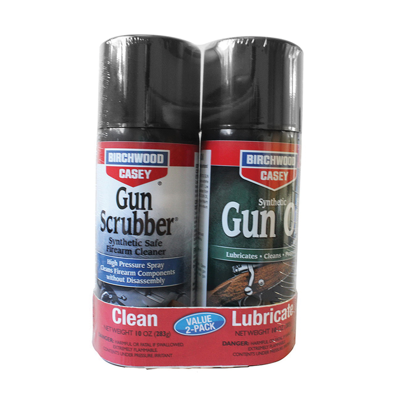 Birchwood Casey Gun Scrubber Synthetic Gun Oil Firearm Cleaner Combo Pack, 10 oz Aerosol Can, 2/pack - 33302