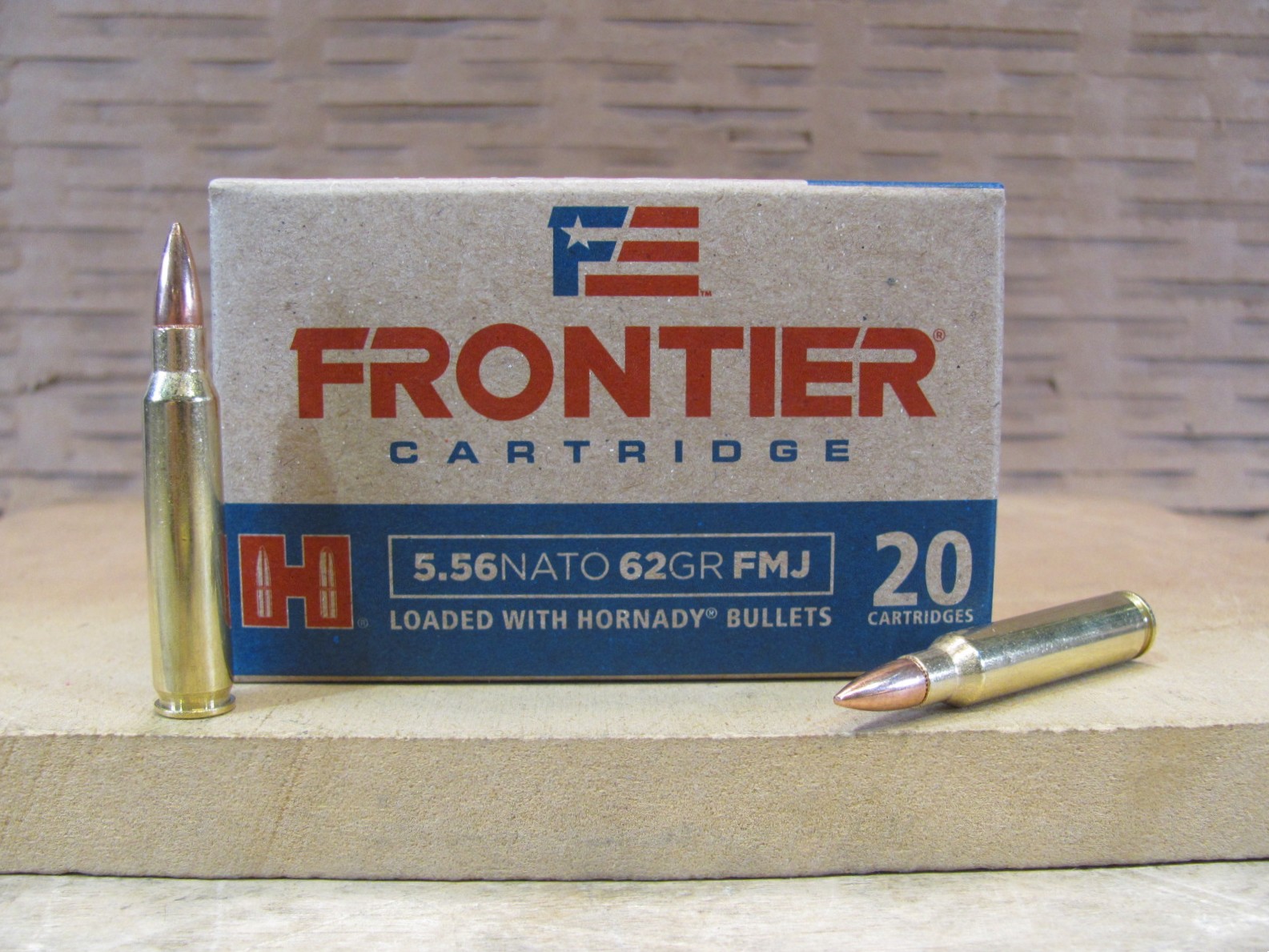 500 Round Case – 5.56 NATO 62 Grain FMJ Hornady Frontier Ammo – FR260