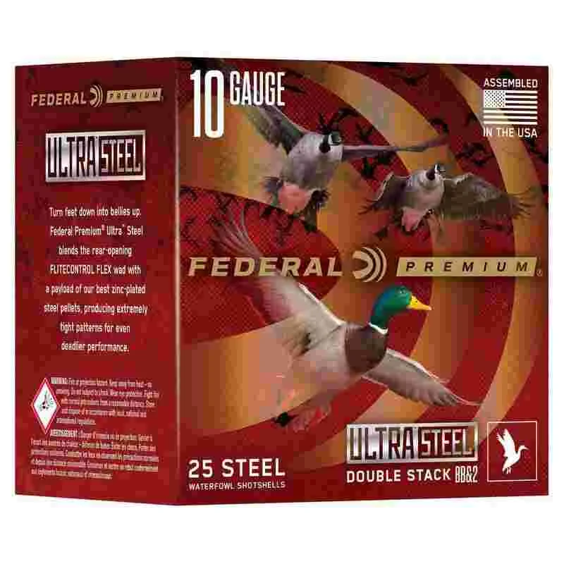 Federal Ultra Steel Shotshells 10ga 3-1/2" 1-5/8oz 1400 fps #1 BBB 25/ct