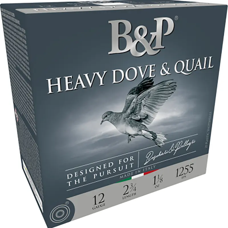 B Ammunition 12B18D9 Heavy Dove Quail 12Gauge 2.75" 1 1/8oz 9Shot 25 Per Box/10 Case