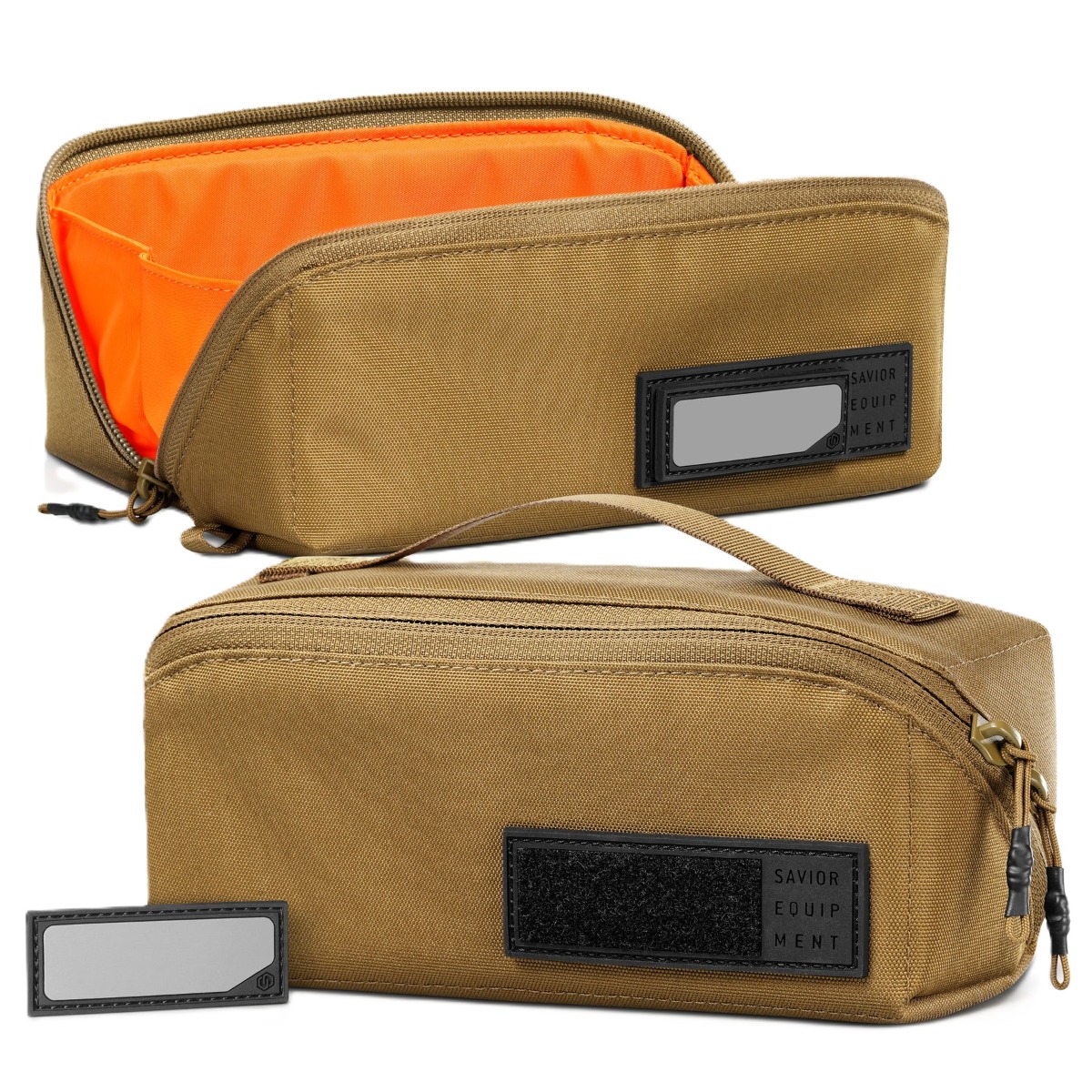 Savior Equipment Savior Utility Pouch 2 PK, Dark FDE/Hi-Viz Orange