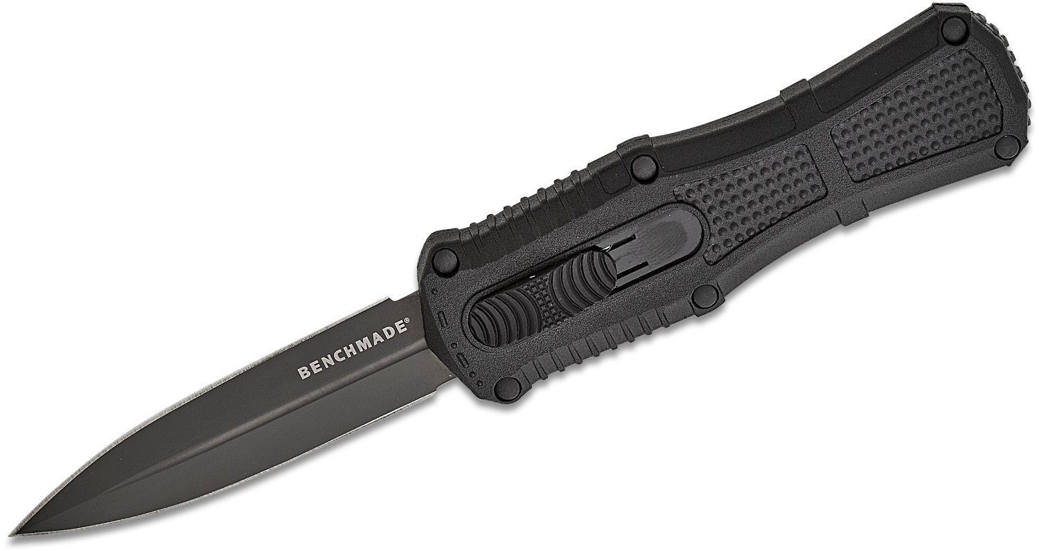 Benchmade Mini Claymore OTF Dagger Point Knife, Black - 3375GY