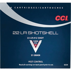 CCI 0039 Low Noise/Training/Specialty 22 Long Rifle #12 Shot 31 GR - 20rd Box