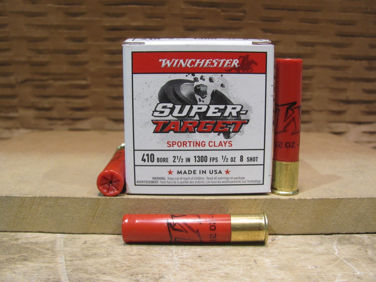 250 Round Case – 410 Gauge 2.5 Inch 1300 FPS 1/2 Ounce Number 8 Shot Winchester Super Target Ammo – TRGTS418