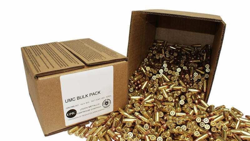 Remington UMC 9mm 115gr FMJ Pistol Ammo, 500rds - 23659