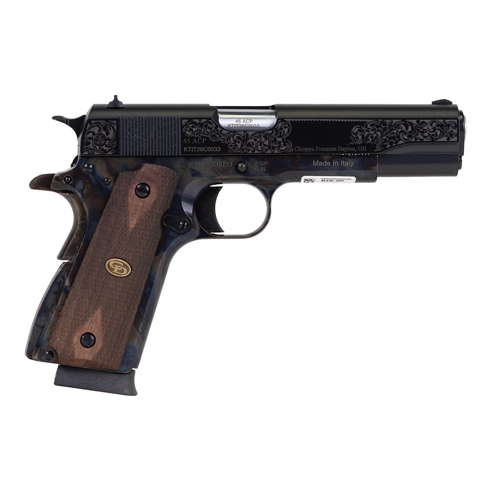 Charles Daly 1911 Field Engraved .45 ACP 5" 8rd Pistol, Color Cased/Blued - 440.200
