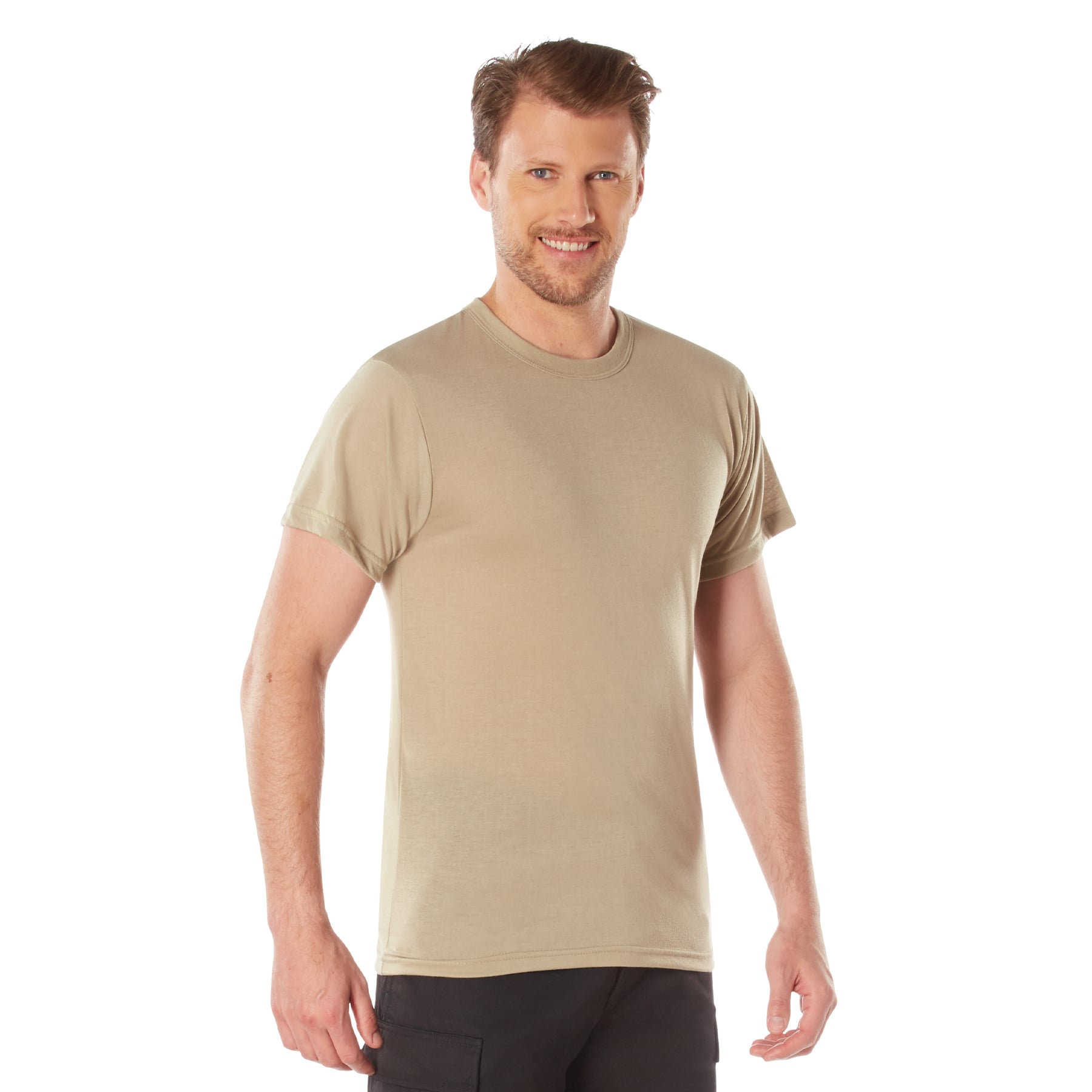 Rothco Solid Color 100 Cotton T-Shirt - Desert Sand, Medium