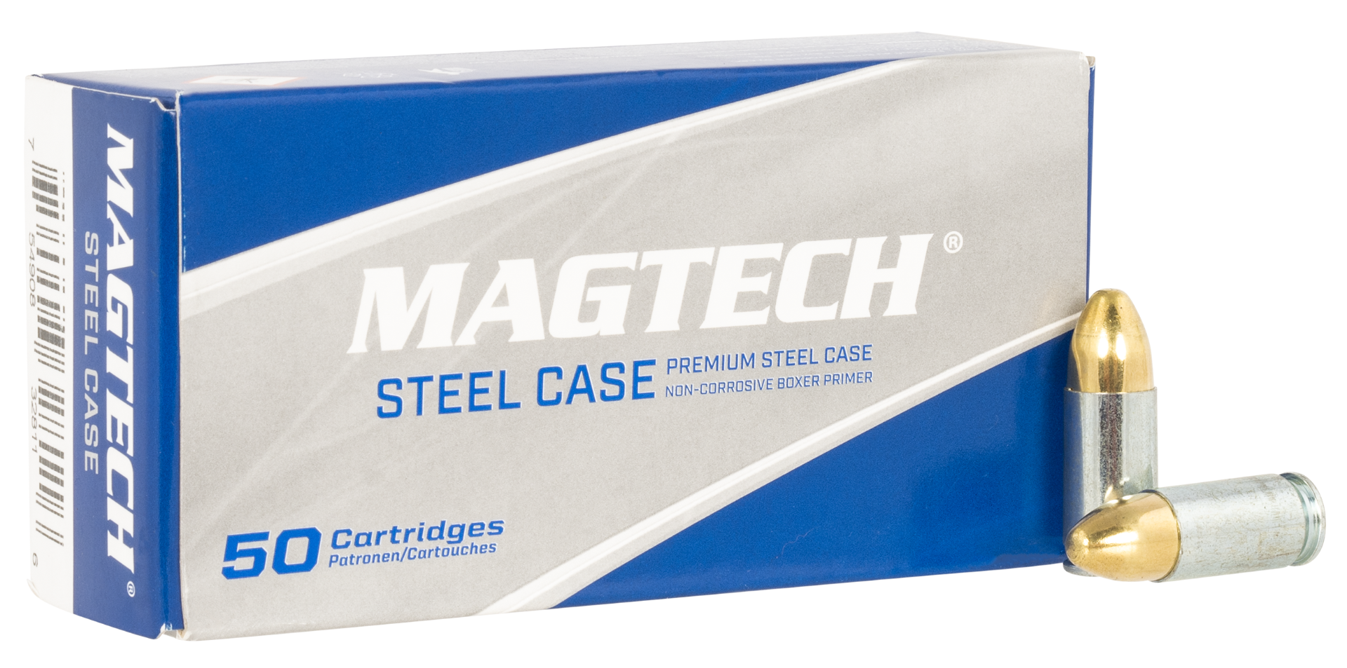 Magtech Steel Case FMJ 115gr 9mm Ammunition, 50rds - 9AS