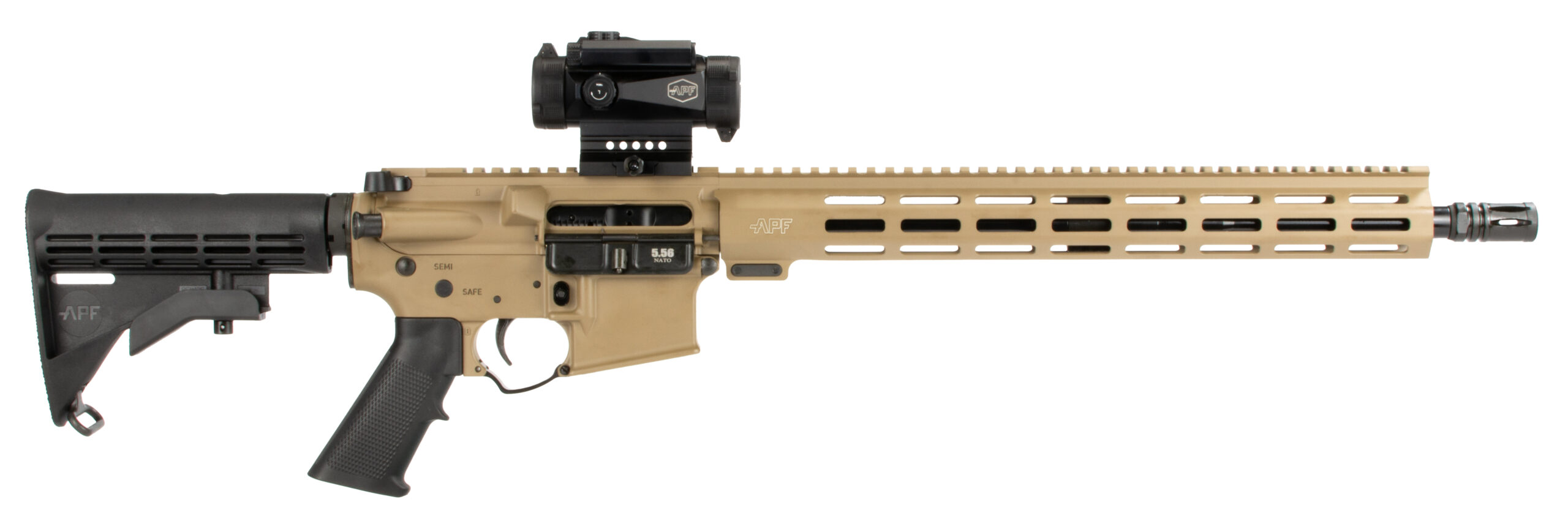 APF Guardian 5.56 FDE 16 MLOK AR Rifle with Optics