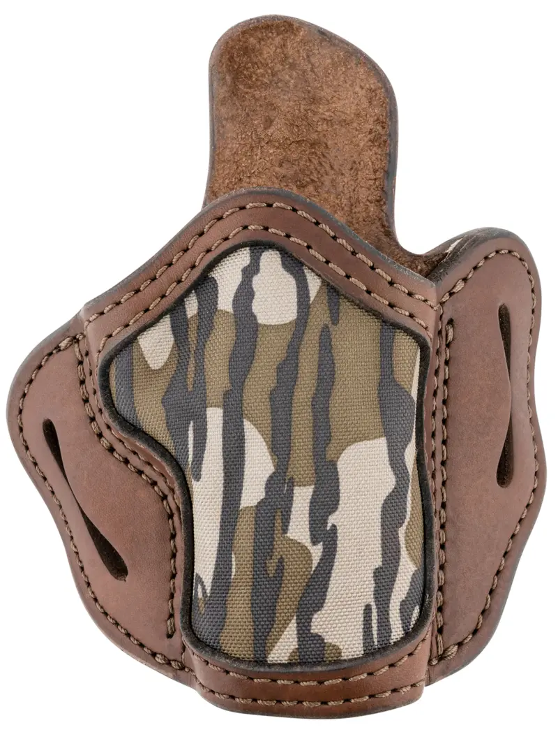 1791 Gunleather MOBH24SBRWR BH2.4S Optic Ready OWB Size 2.4S Brown/Mossy Oak Leather Belt Slide Fits FN 509/H VP9SK Right Hand