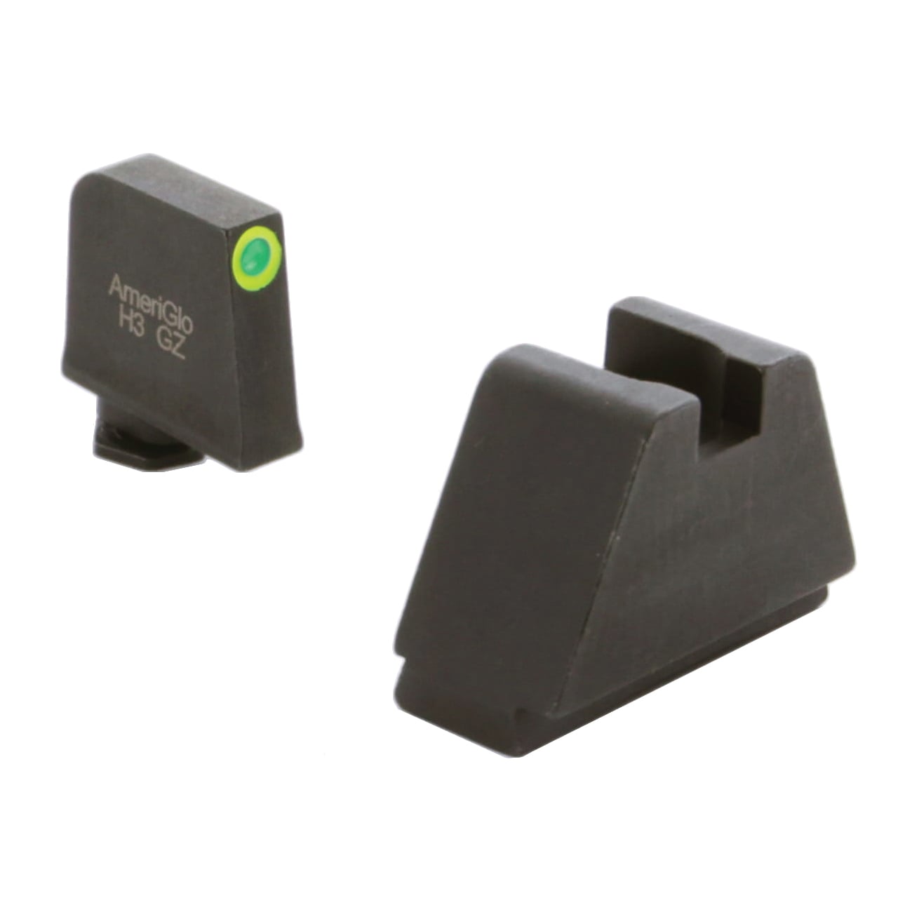 AmeriGlo Sight Set Front/Rear, Green/LumiGreen/Flat Black - GL-682