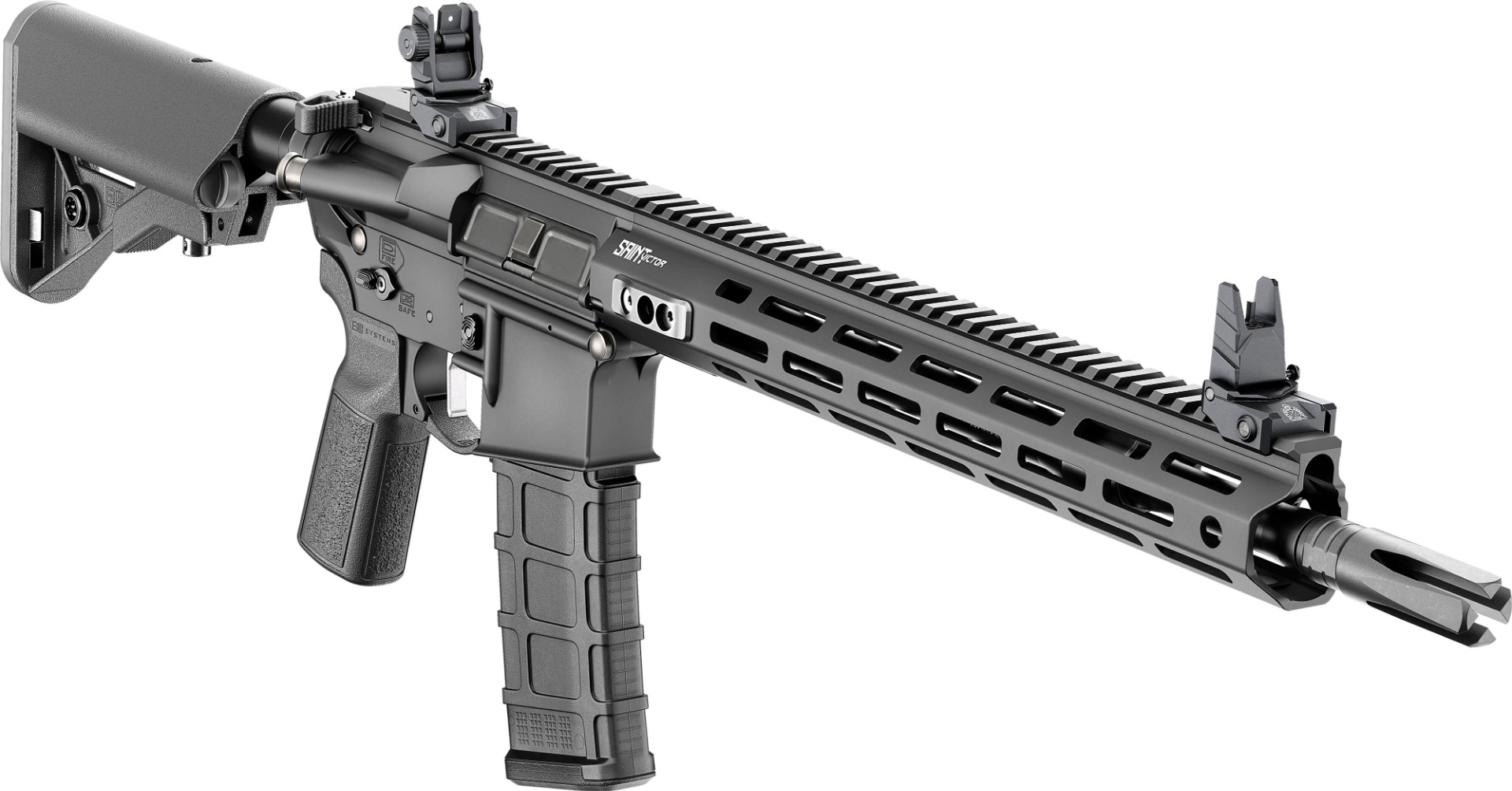 Springfield Saint Victor 5.56 Rifle 30rd Magazine 14″ Pinned and Welded Barrel Black - No Credit Card Fees - Low, flat rate shipping