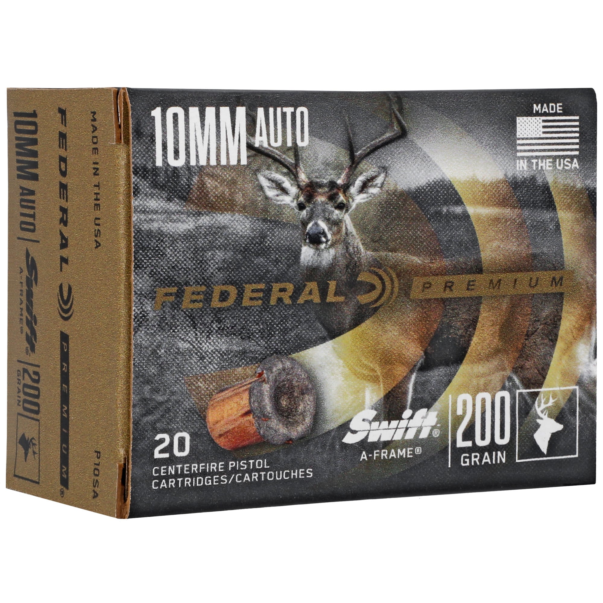 Federal Swift 10mm Ammunition, 20 Rounds JHP 200Gr - P10SA