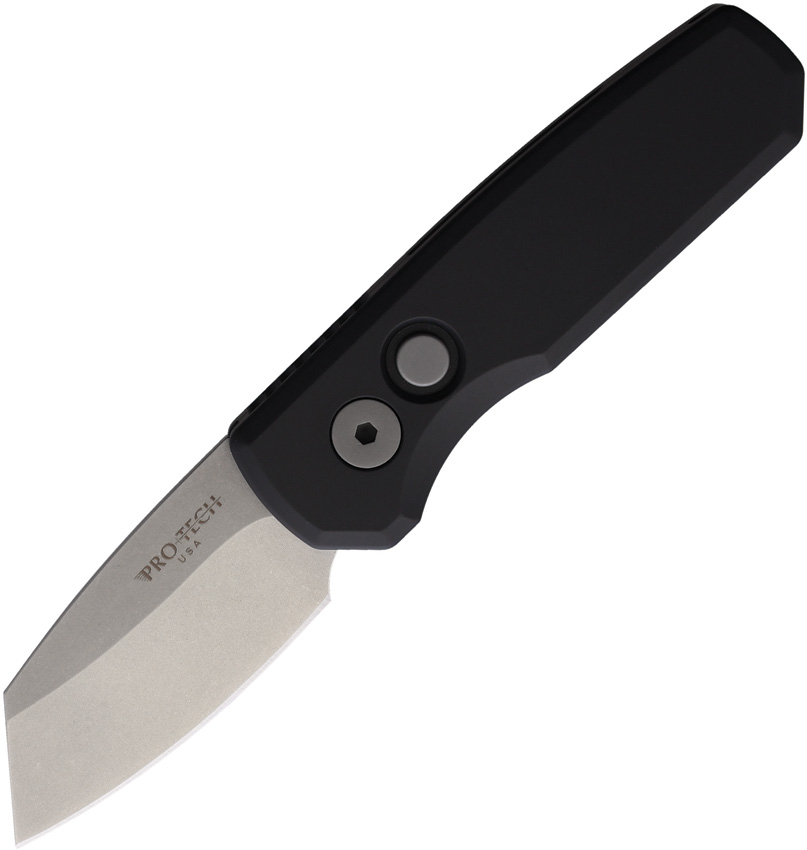Pro-Tech Runt 5 Automatic Folding Reverse Tanto Knife, Black - PTKR5201