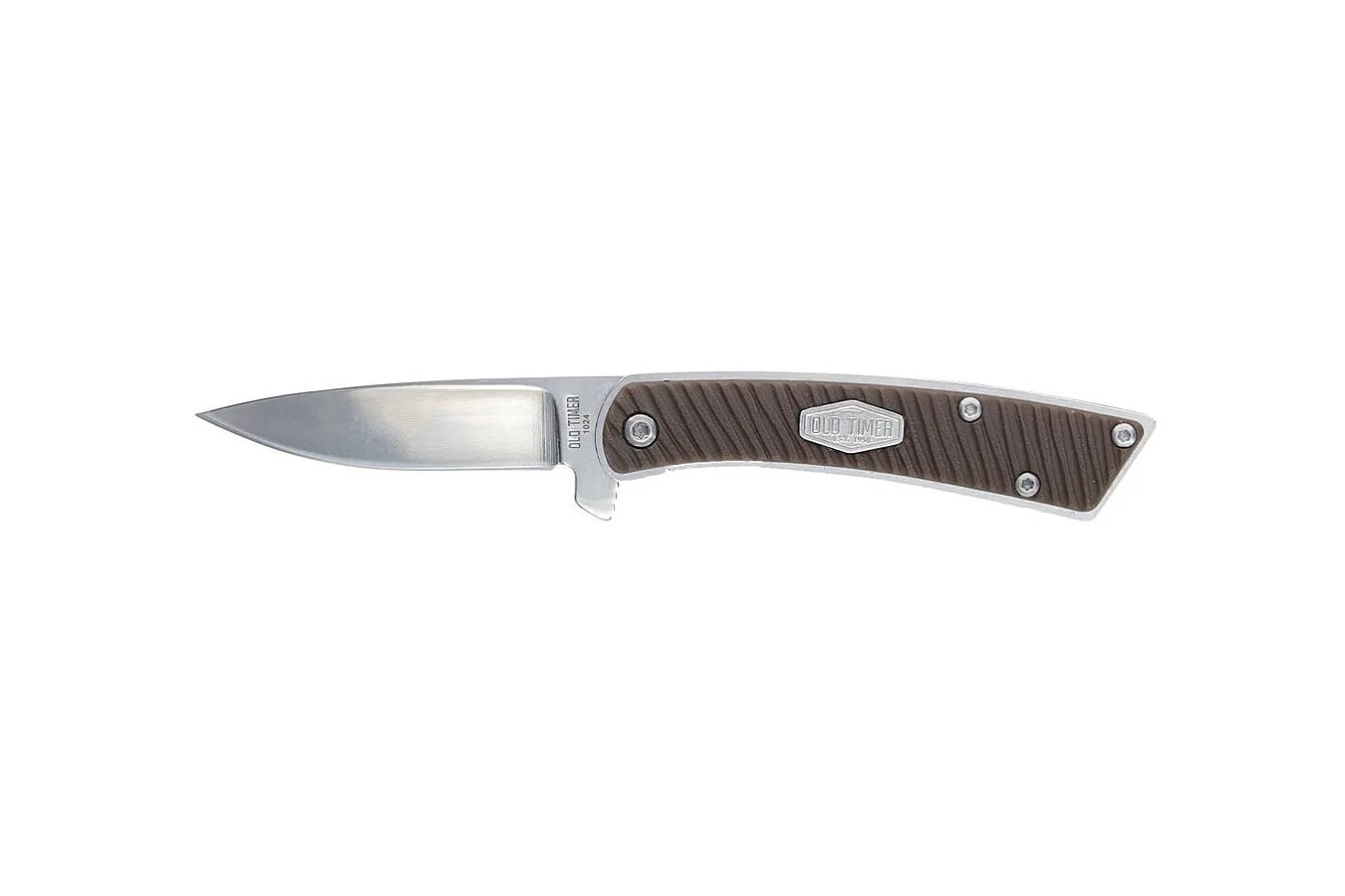 Old Timer Slim Folding Drop Point Knife, Brown - 1226419