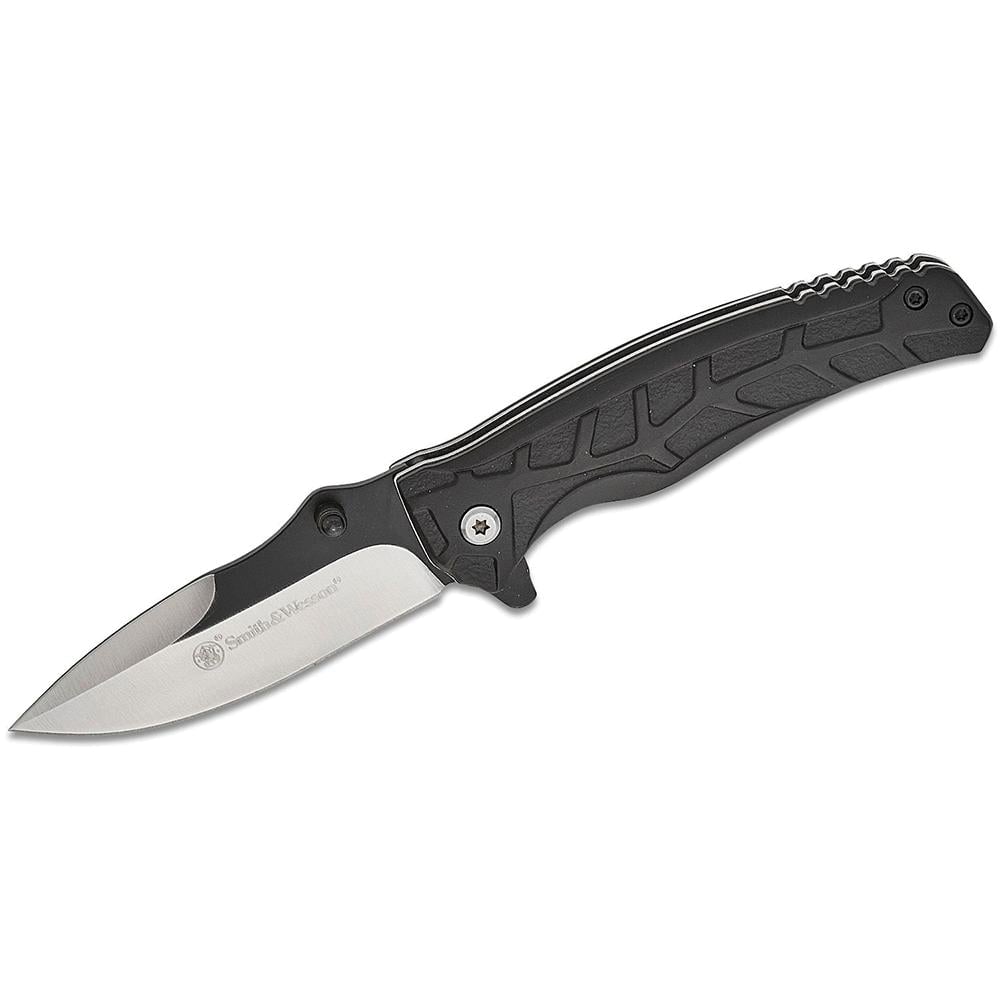 Smith & Wesson Extreme Ops Two-Tone Folding Knife Drop Point, Black