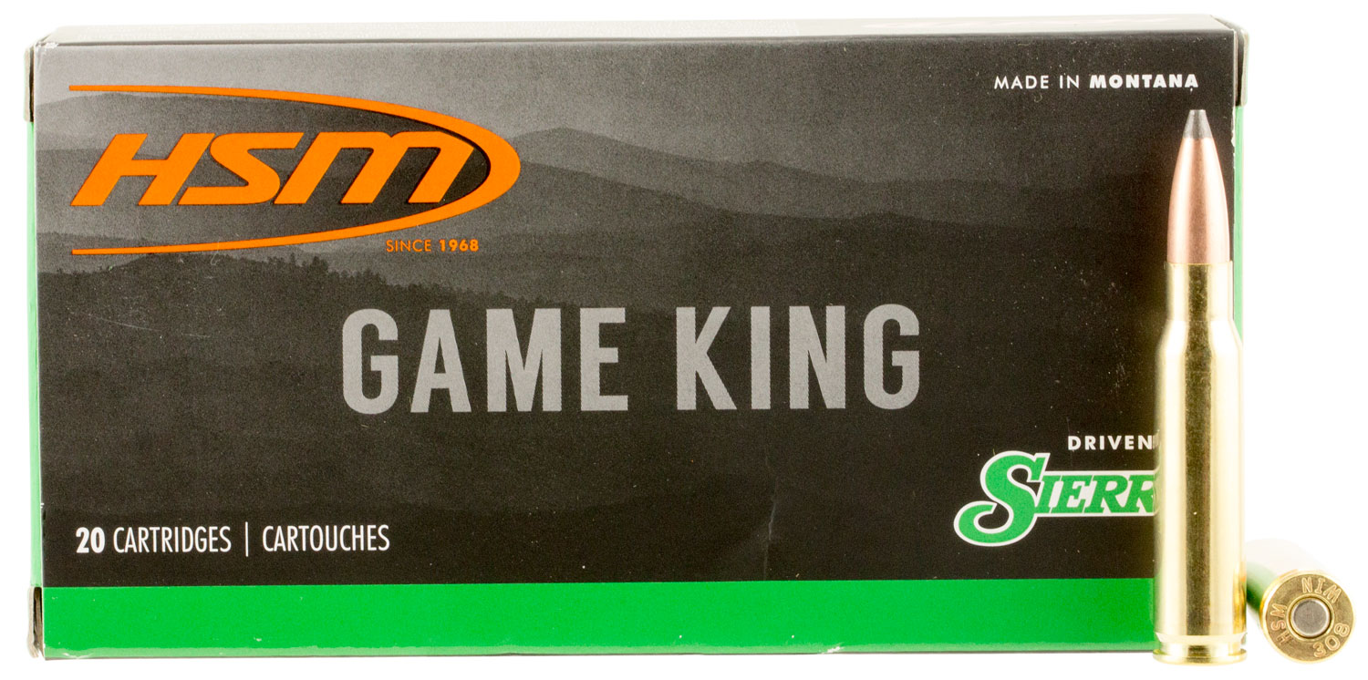 HSM Ammunition Game King 165 gr Spitzer Boat Tail .308 Win Ammo, 20/box - HSM-308-42-N