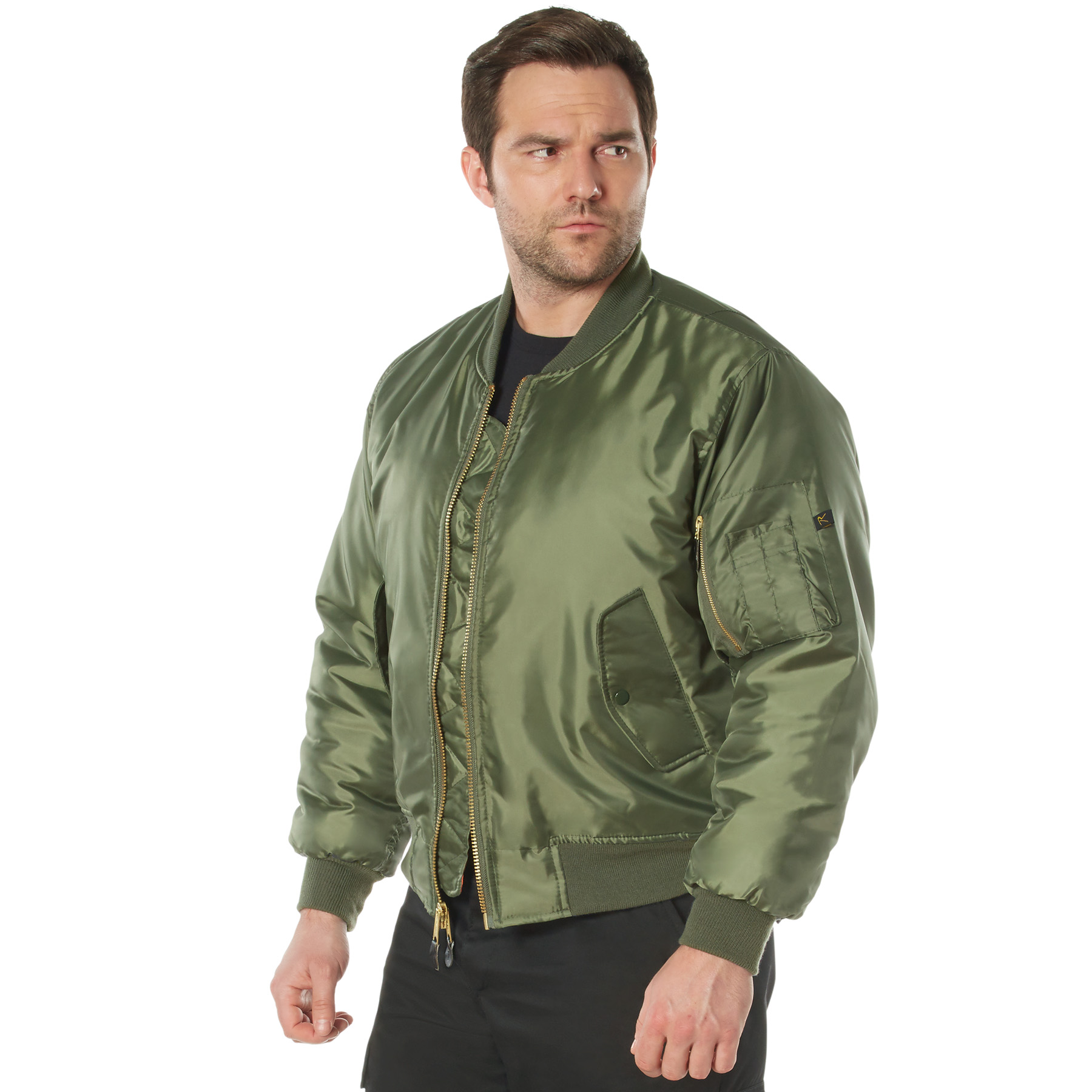 Rothco Concealed Carry Ma-1 Flight Jacket - Sage Green, Medium