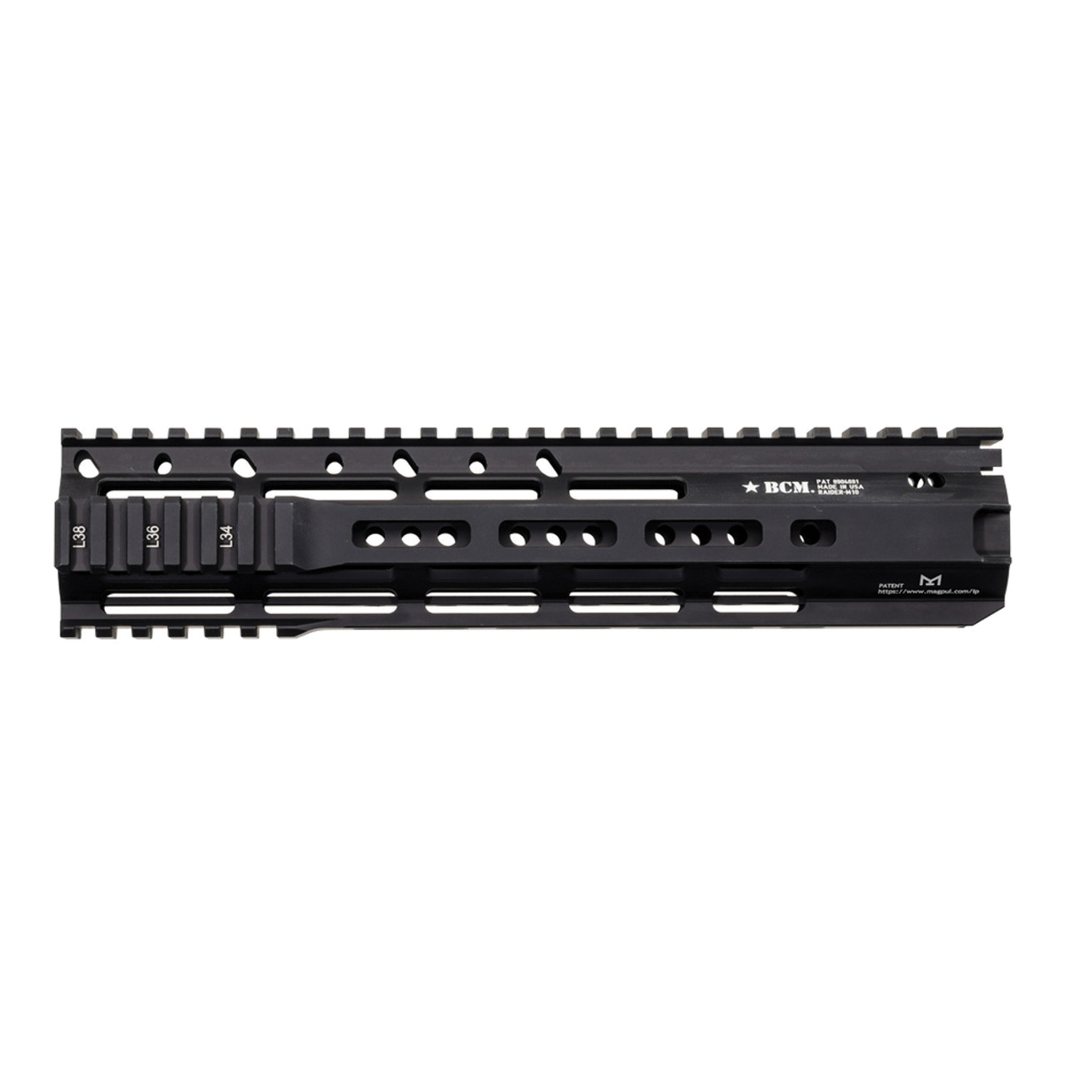 BCM Raider-M10 M-LOK Handguard 10", Black - Lightweight, Modular Handguard - RAIDER-M10-556-BL