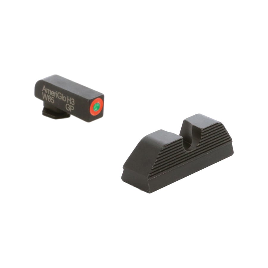 Ameriglo Protector Night Sight Set Front/Rear, Green/Orange/Black