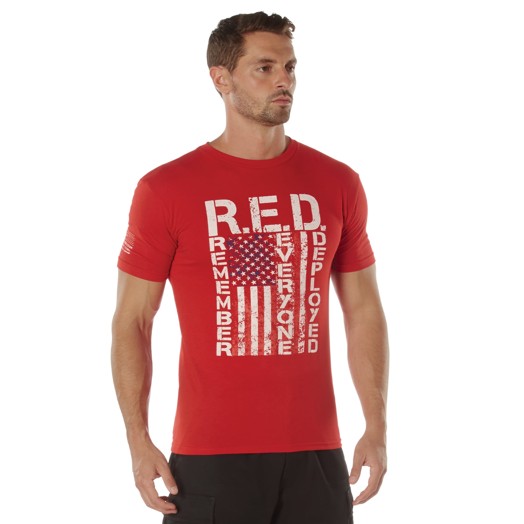 Rothco Athletic Fit R.E.D. Remember Everyone Deployed T-Shirt - Red, Small