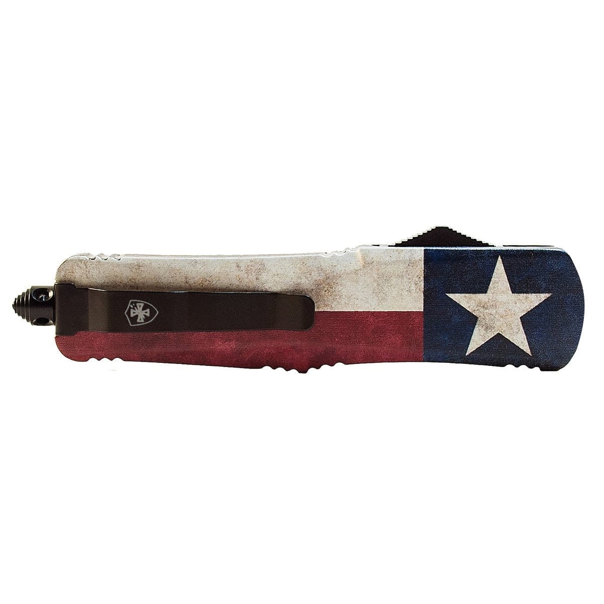 Templar Knife Captain Large OTF Knife Drop Point, Blue/Red/White - L-CAP-33-1