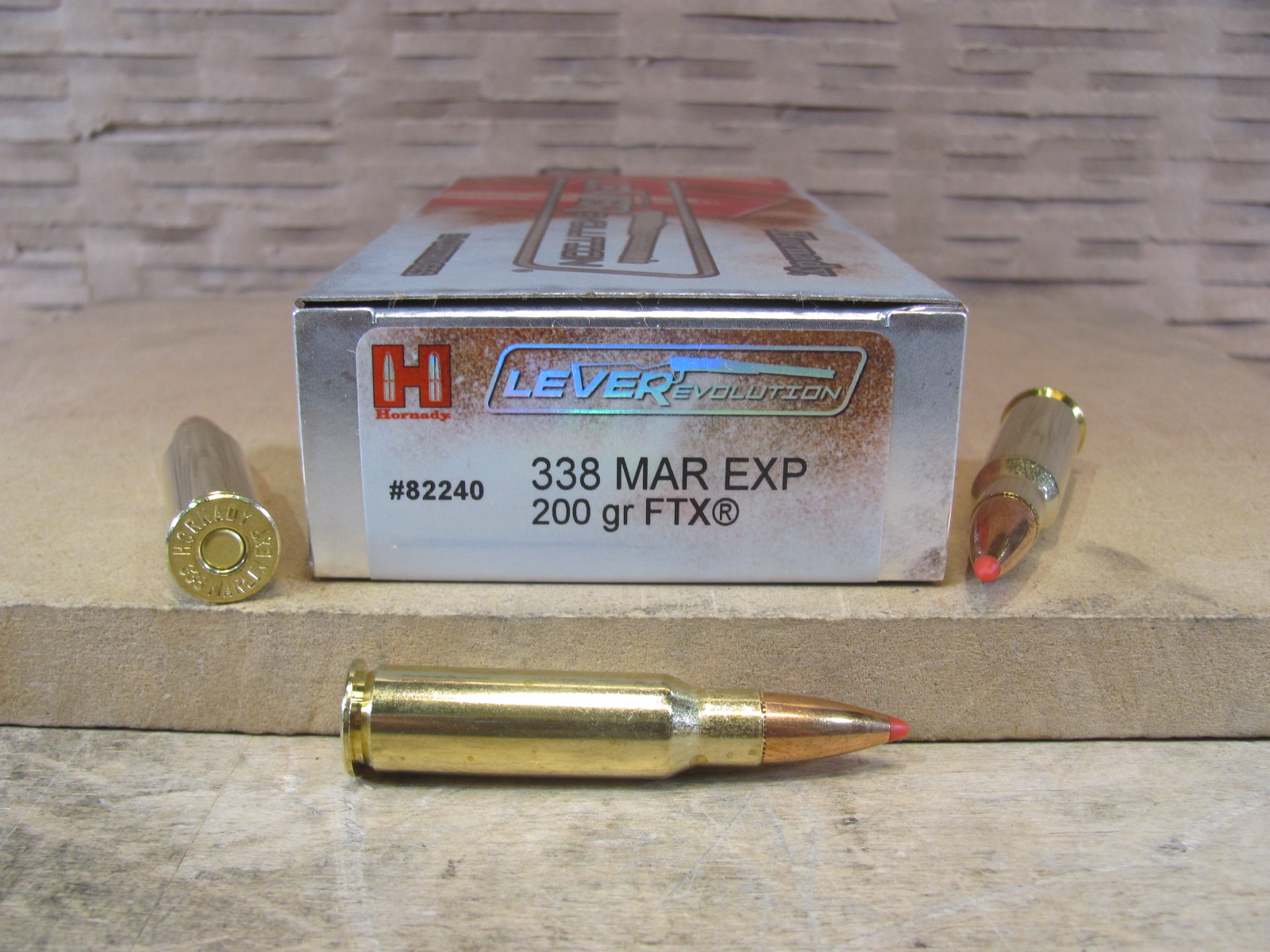 200 Round Case – 338 Mar Exp 200 Grain FTX Hornady Ammo – 82240