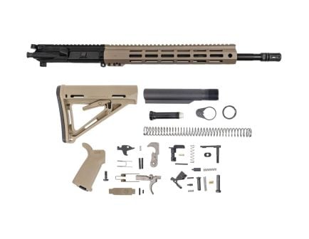 PSA AR-15 16" Mid-Length 5.56 NATO 1:7 Nitride 13" FDE Lightweight Hex M-Lok MOE EPT Rifle Kit, FDE