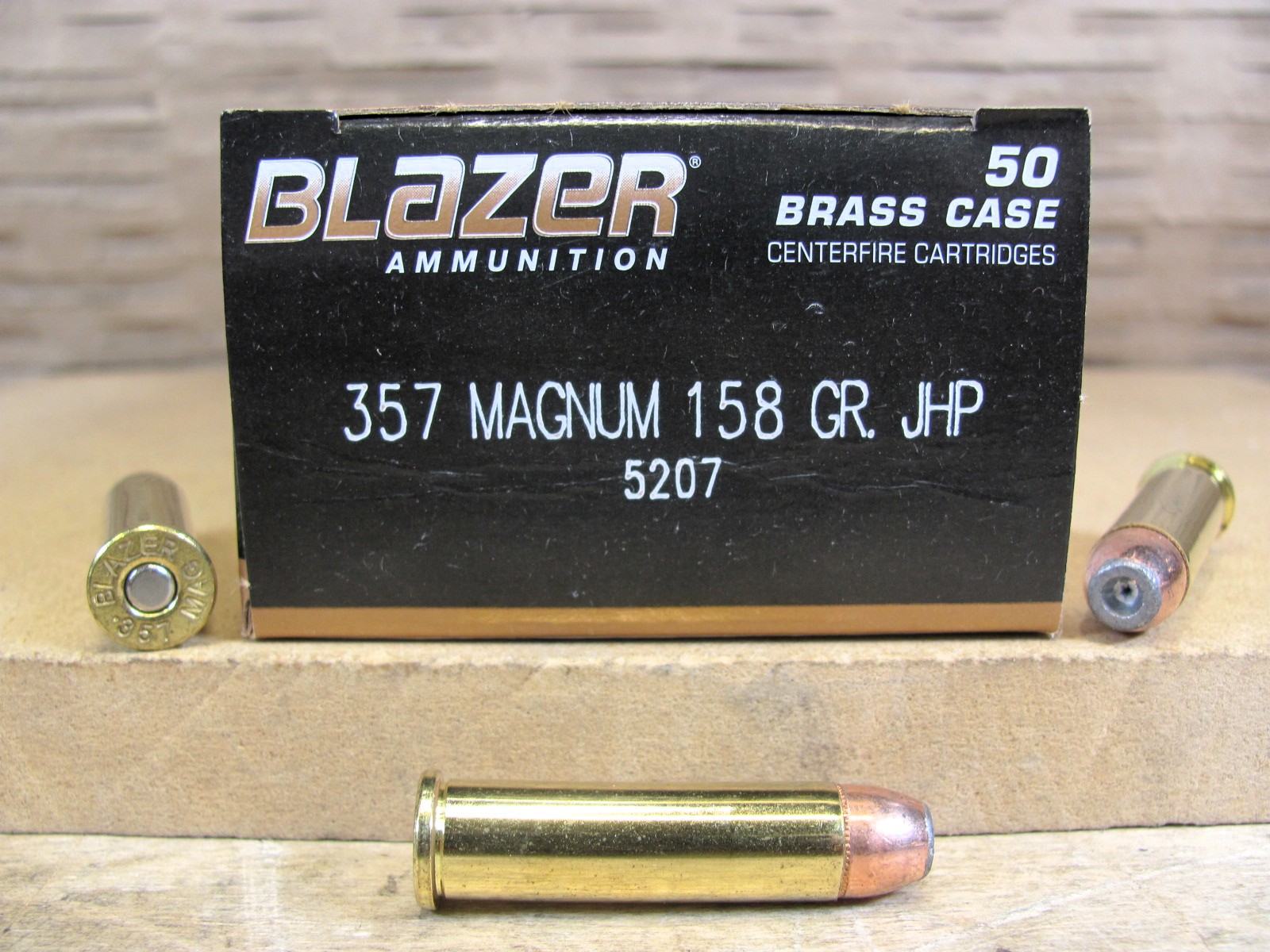 1000 Round Case – 357 Magnum 158 Grain JHP Hollow Point CCI Brass Blazer Ammo – 5207