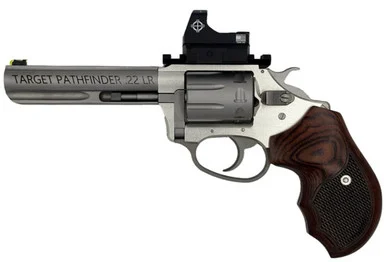 Charter Arms Model 72245 Targer Pathfinder 4.2" .22 LR 8 Shot Stainless W/ Checkered Rosewood Grips Micro Optic