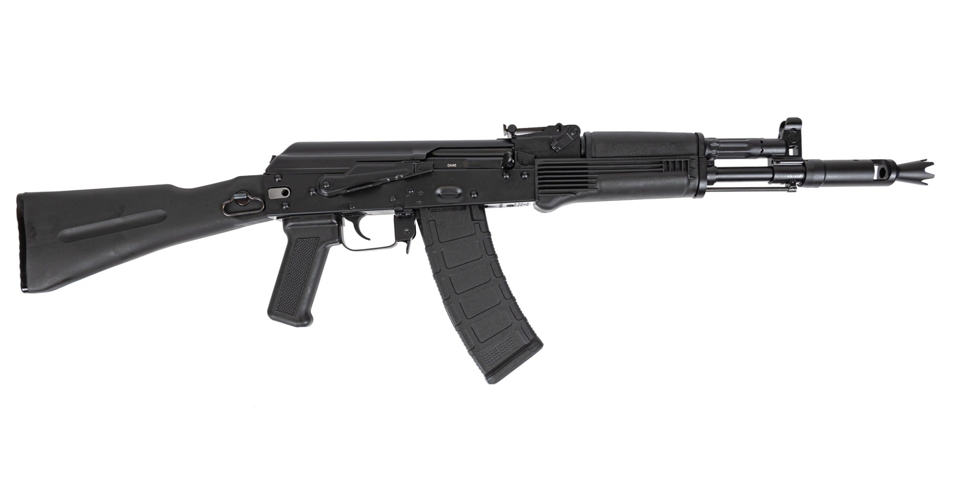 PSA AK-105 Side Folding Rifle w/Pinned and Welded extended booster, Toolcraft Bolt, Trunnion, and Carrier, Black