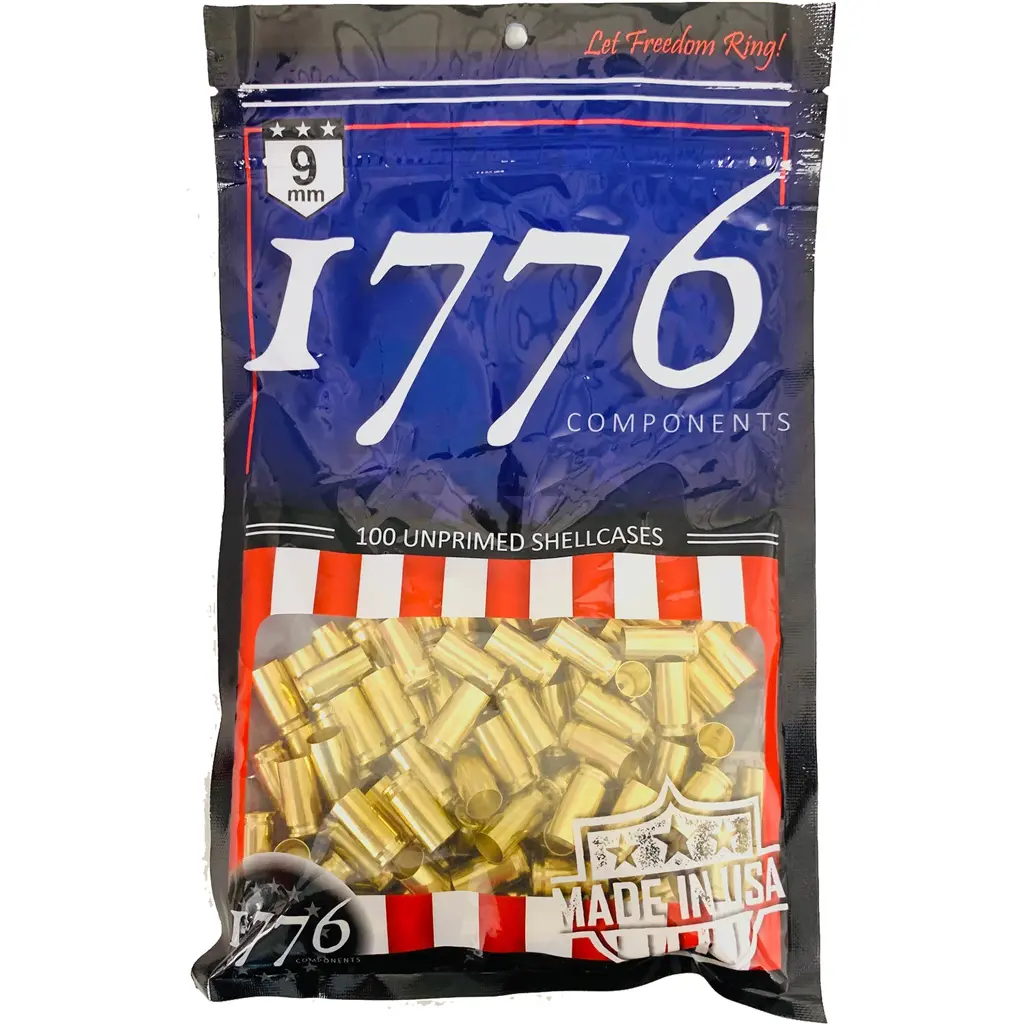 1776 USA Unprimed Brass Starter Kit 380 ACP, 40 S, 10mm, 45 ACP 4000 PC