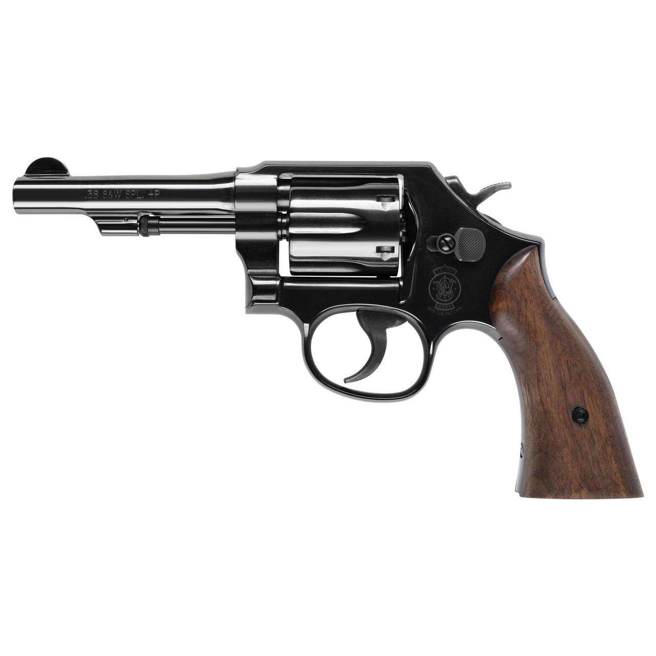 Smith Wesson Model 10 .38 Special Revolver 4" Blued/Wood 6rd