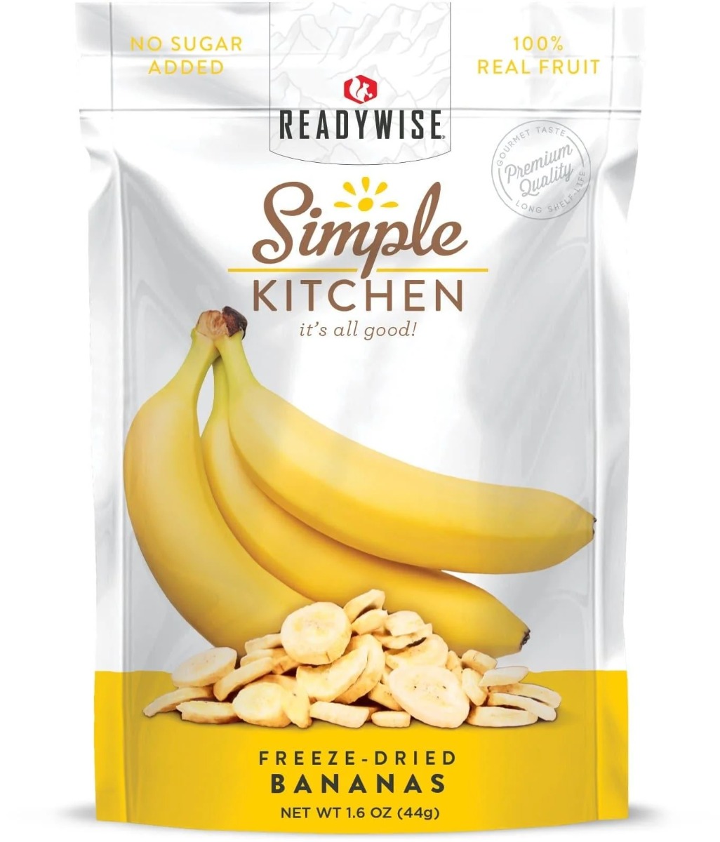ReadyWise Simple Kitchen Freeze Dried Bananas 6 Count - RWSK05-007
