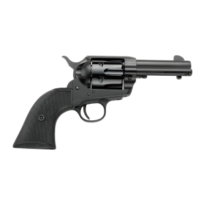 Pietta PFI9ALLOYAS312CB Alloy 9mm Luger 6 Shot 3.50 Matte Black Alloy Steel Barrel & Frame, Black Checkered Grip