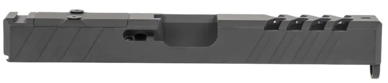 TacFire Replacement Slide 40 S Graphite Black Cerakote Stainless Steel with Optics Cut Slide Ports for Glock 22 Gen3