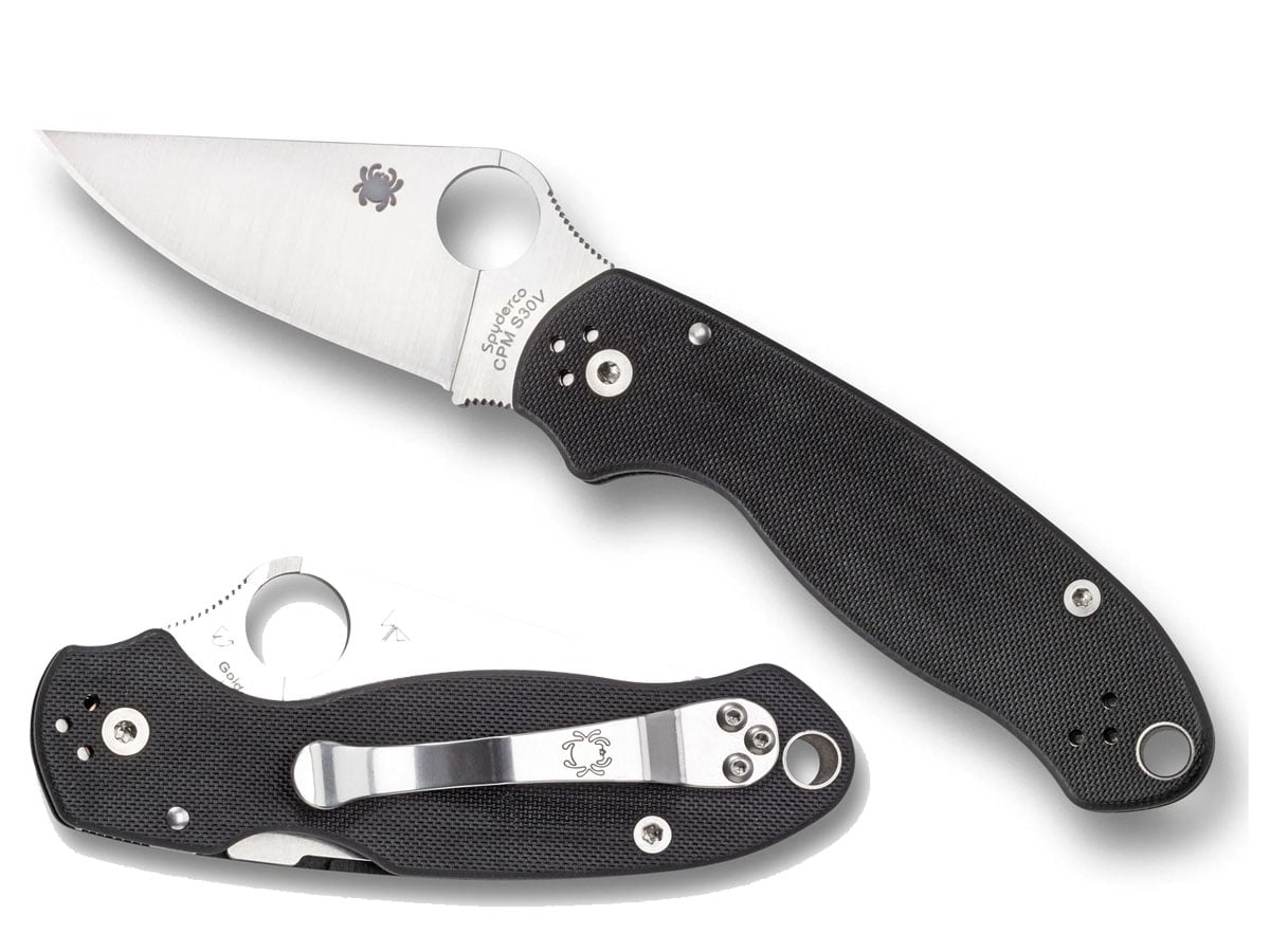 Spyderco Para 3 Clip Point Folding Knife, 2.95" - C223GP