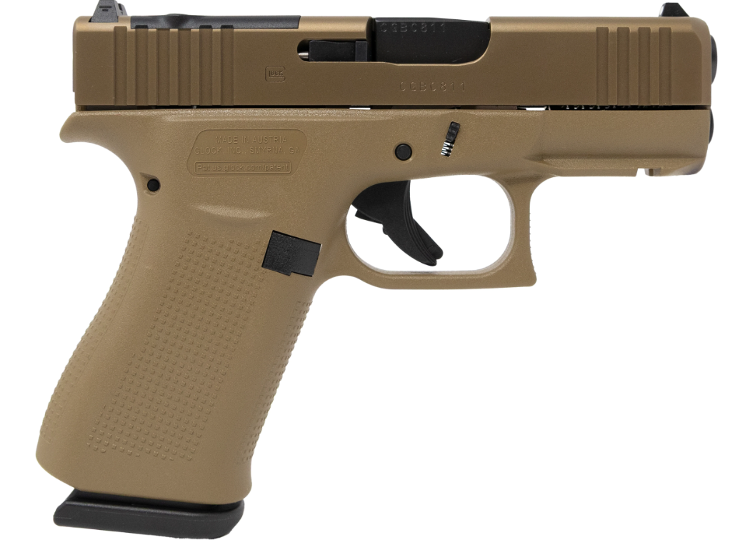 Glock 43X MOS 3.41" 9mm 10rd Pistol, Coyote - PX435Z201FRMOSK
