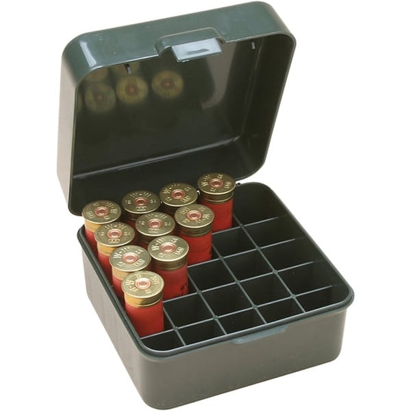 MTM Case Gard 12 Gauge/16 Gauge Shotshell Flip-Top Box, 25rds Forest Green